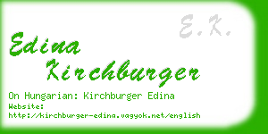 edina kirchburger business card